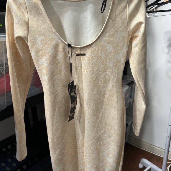 KARDASHIAN Kollection Dress Womens Bodycon Midi Dress Scoop Back Size S NWT - Picture 2 of 3